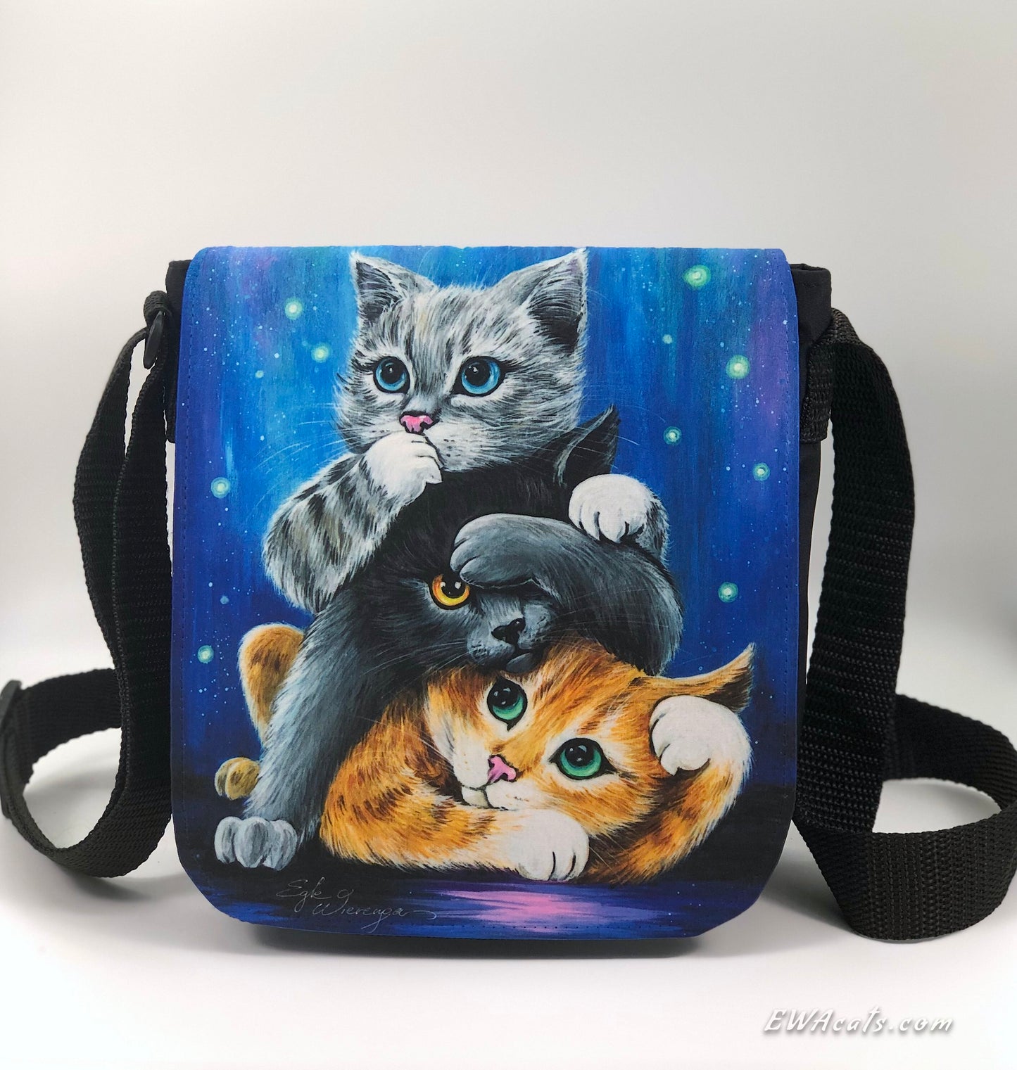 Shoulder Bag "Three Wise Kitties"