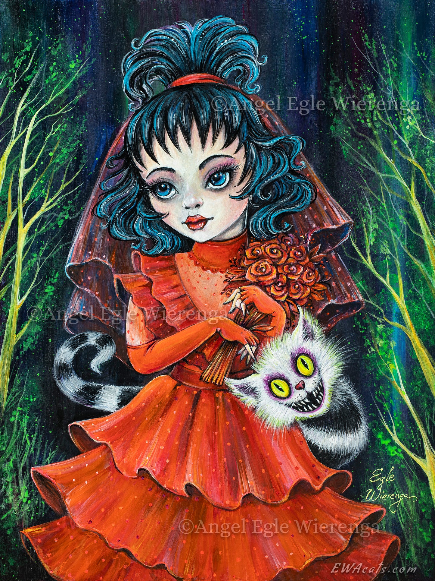 Art Print "Lydia and Her Beetle Kitty"