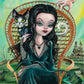 Art Print "Morticia and Her Cat Gomez"
