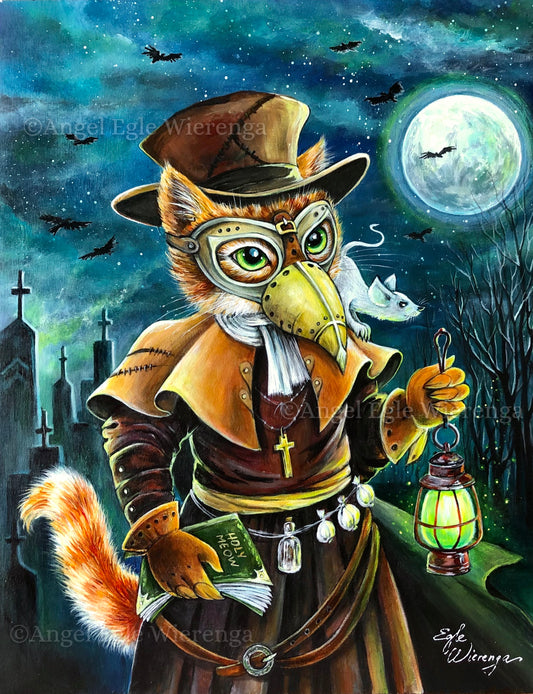 CANVAS "Plague Doctor Cat" Open & Limited Edition