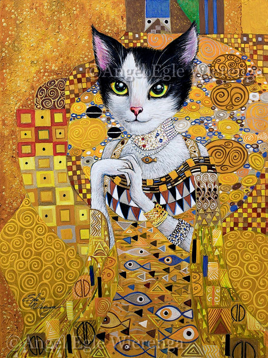 Art Print "Cat in Gold"