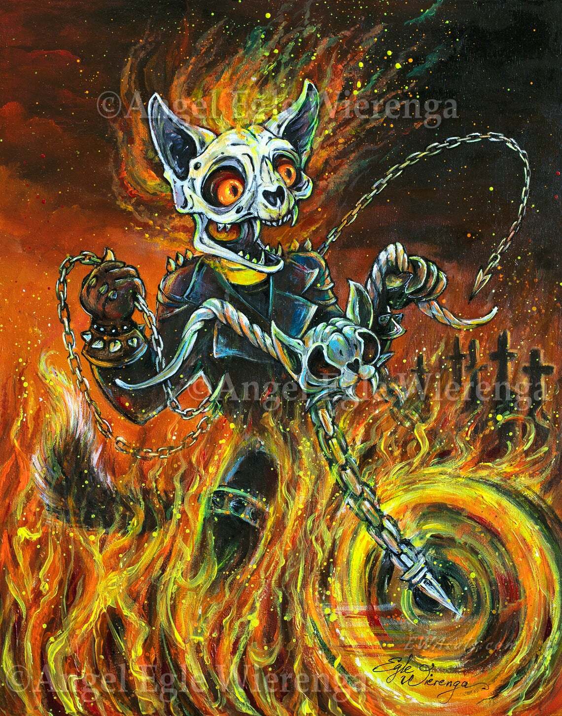 Art Print "CANVAS "Kitty Blaze" Open & Limited Edition"