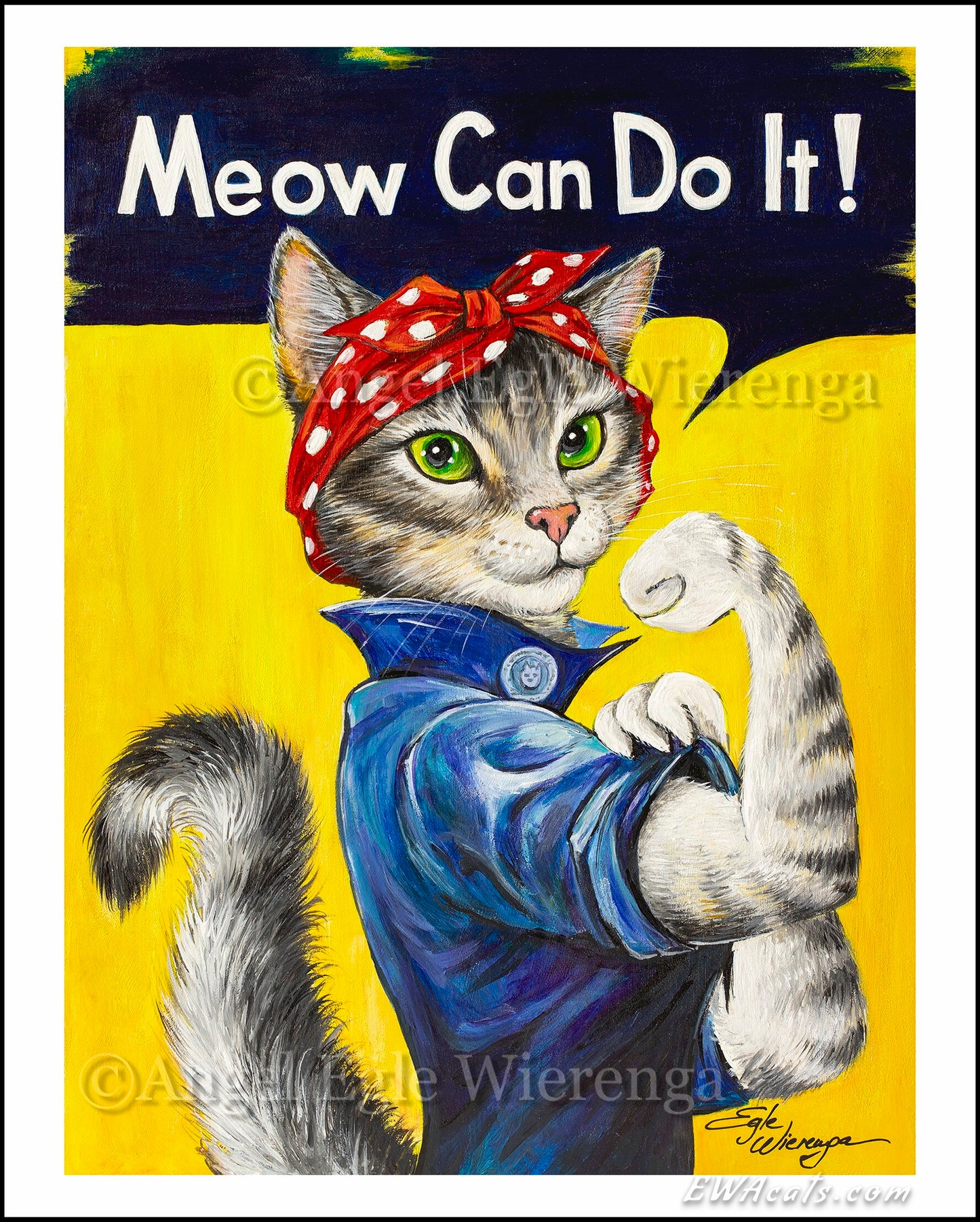 Art Print "Meow Can Do It!"