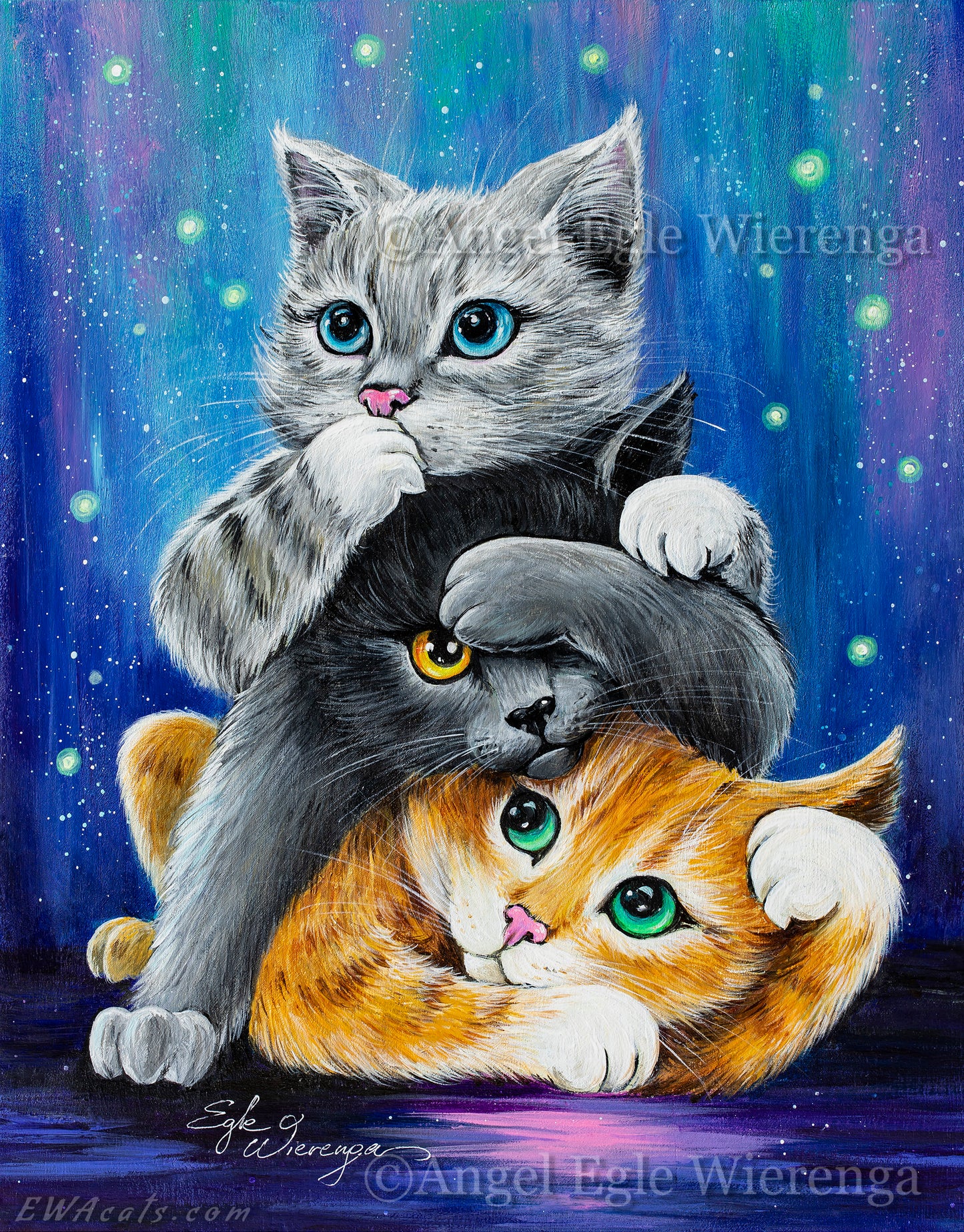 Art Print "Three Wise Kitties"