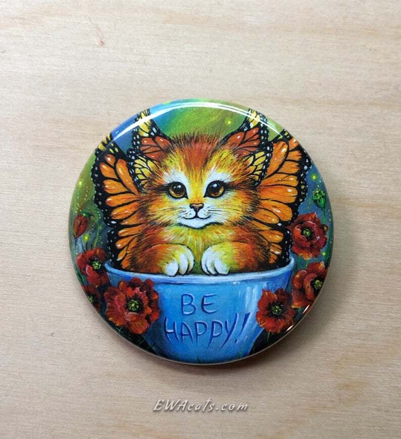 Button "Be Happy"